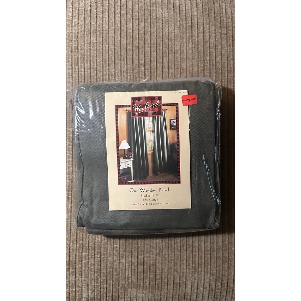 Woolrich Home Olive Green Window Panel Curtain Brushed Twill 54x84 New 2006